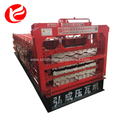 Three Layer type trapezoid Tiles roll Forming Machine